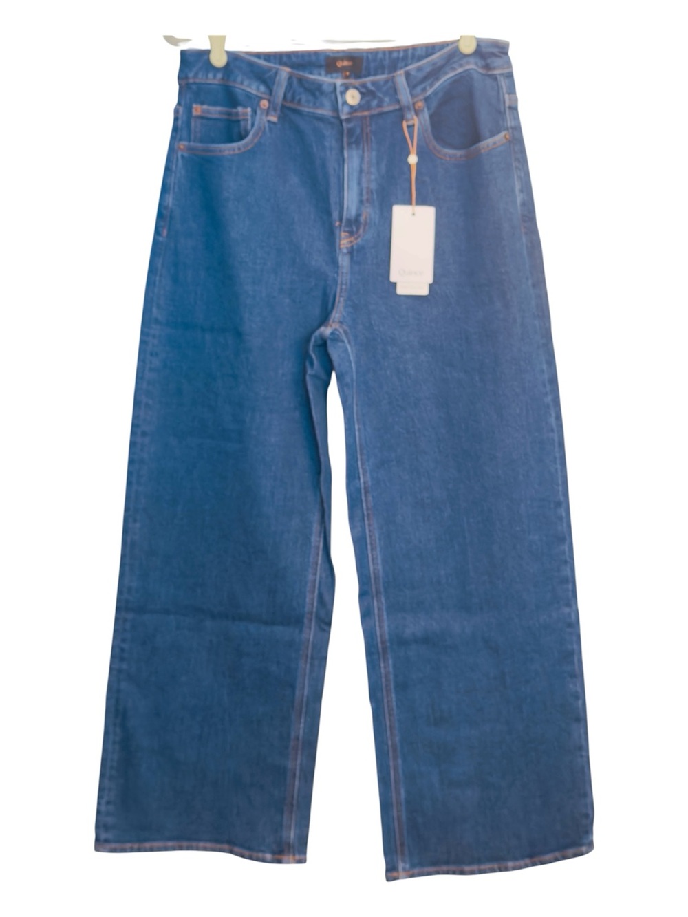 QUINCE Wide Leg “Bella” Stretch Jeans 32 Short New with Tags Obsidian Blue